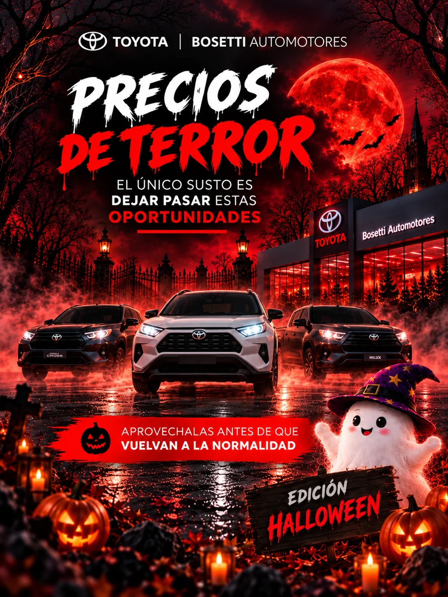Gráfica vertical de la campaña Precios de Terror de Bosetti Automotores.
